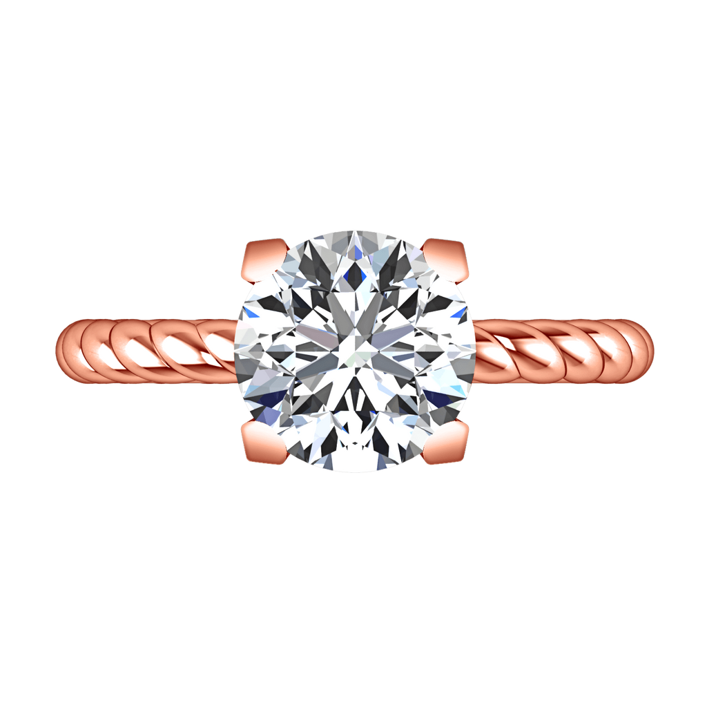 Solitaire Diamond Engagement Ring Ellery 14K Rose Gold engagement rings imaginediamonds 