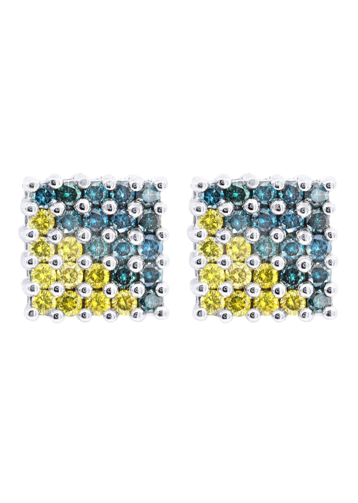 Diamond Earrings For Men | 1.16 Carats 14K White Gold MEN'S EARRINGS FROST NYC 
