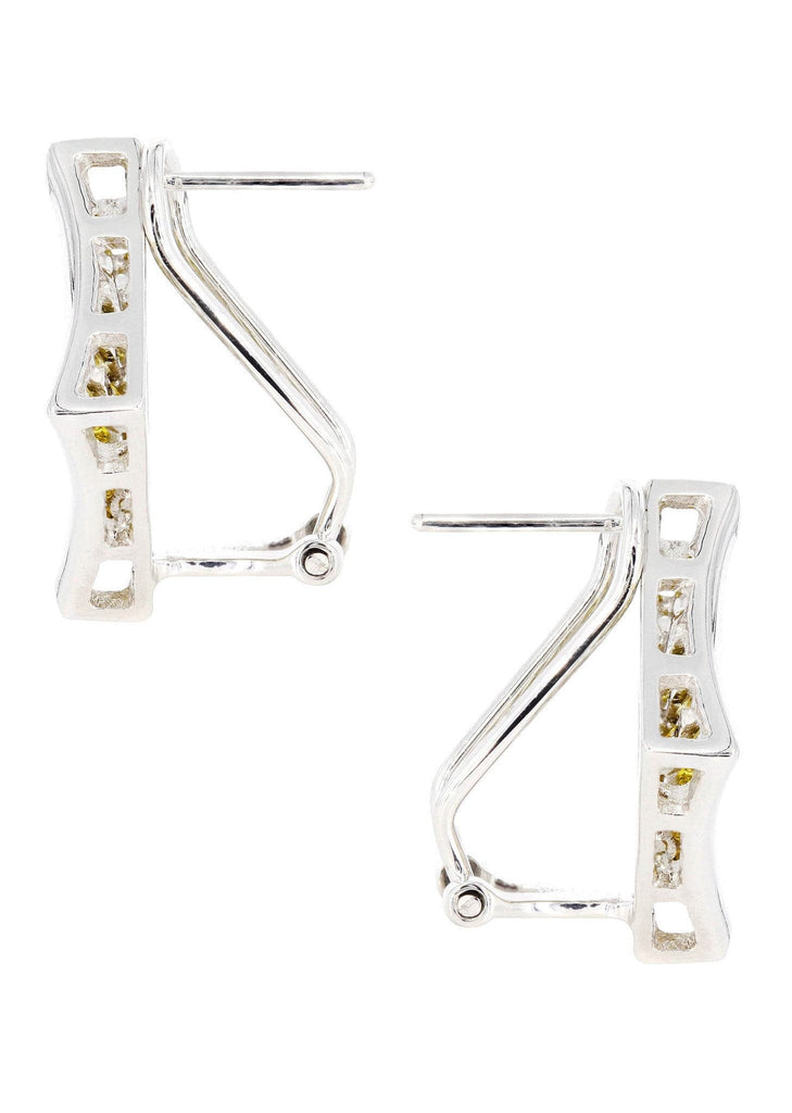 Diamond Earrings For Men | 2.39 Carats 14K White Gold MEN'S EARRINGS FROST NYC 