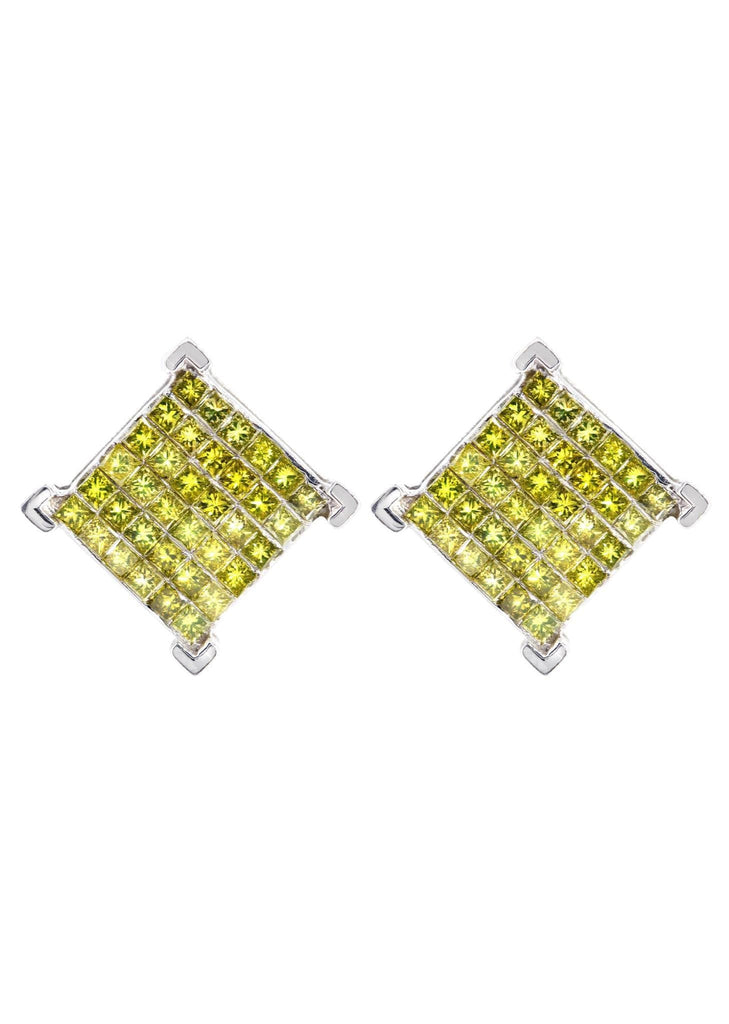 Diamond Earrings For Men | 1.85 Carats 14K White Gold MEN'S EARRINGS FROST NYC 