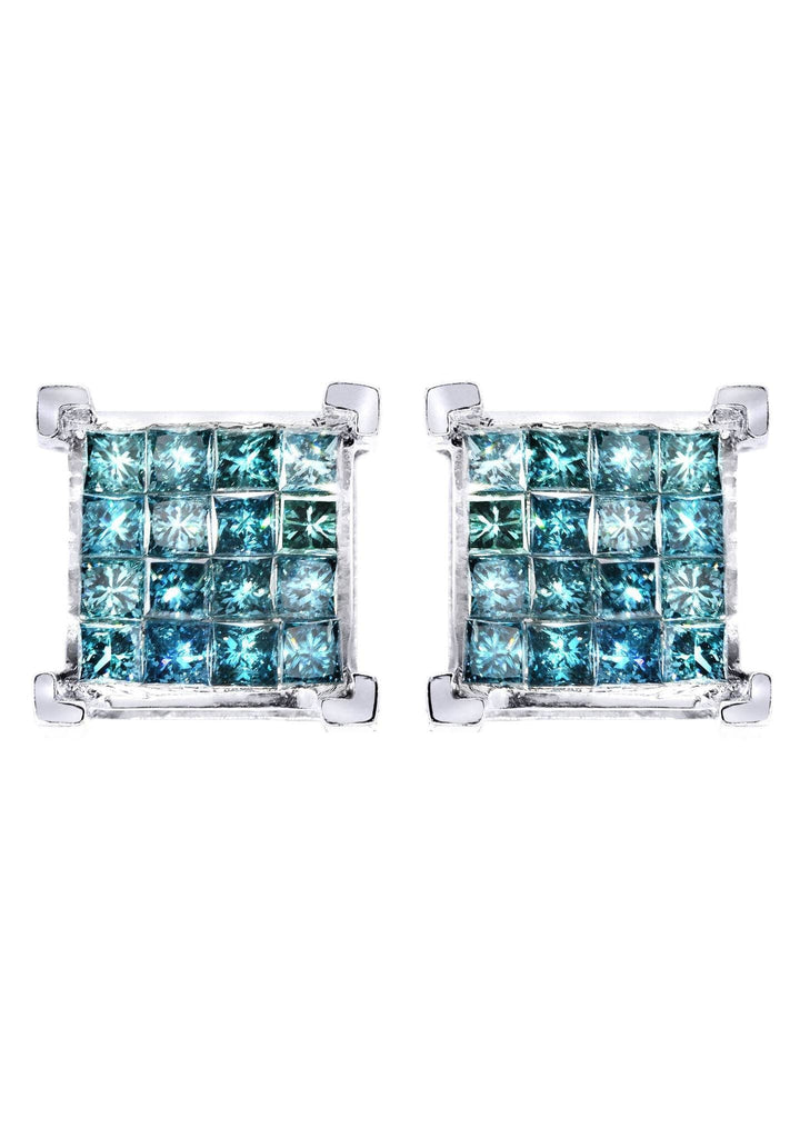 Diamond Earrings For Men | 2.05 Carats 14K White Gold MEN'S EARRINGS FROST NYC 