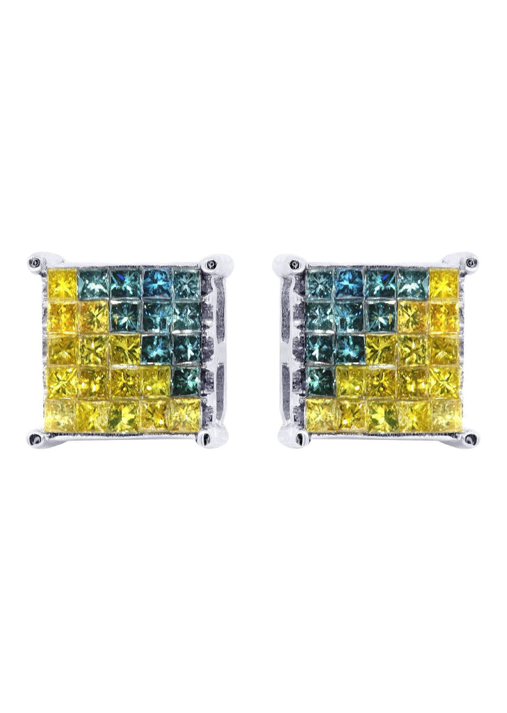 Diamond Earrings For Men | 1.27 Carats 14K White Gold MEN'S EARRINGS FROST NYC 