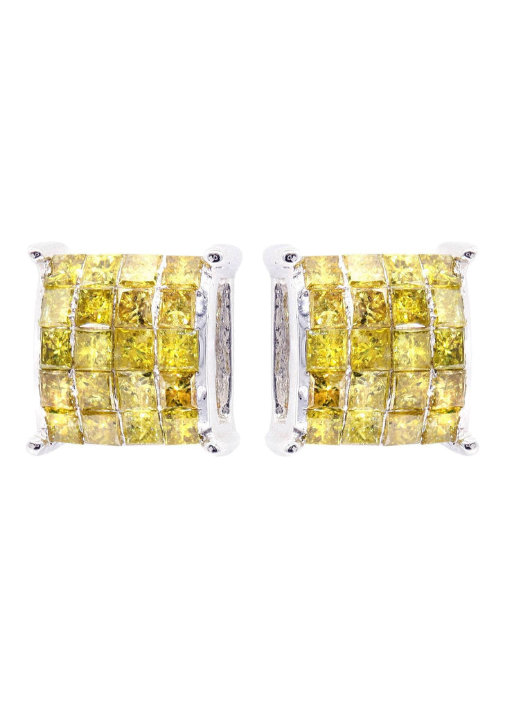 Diamond Earrings For Men | 1.02 Carats 14K White Gold MEN'S EARRINGS FROST NYC 