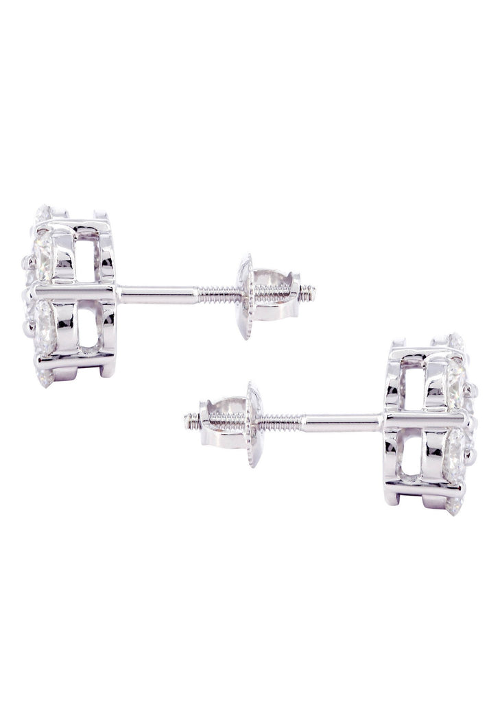 Stud Diamond Earrings For Men Illusion Set | 14K White Gold | 0.66 Carats MEN'S EARRINGS FROST NYC 