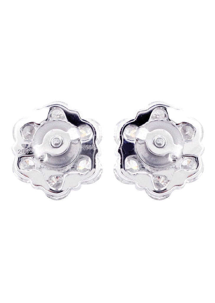 Stud Diamond Earrings For Men Illusion Set | 14K White Gold | 0.89 Carats MEN'S EARRINGS FROST NYC 