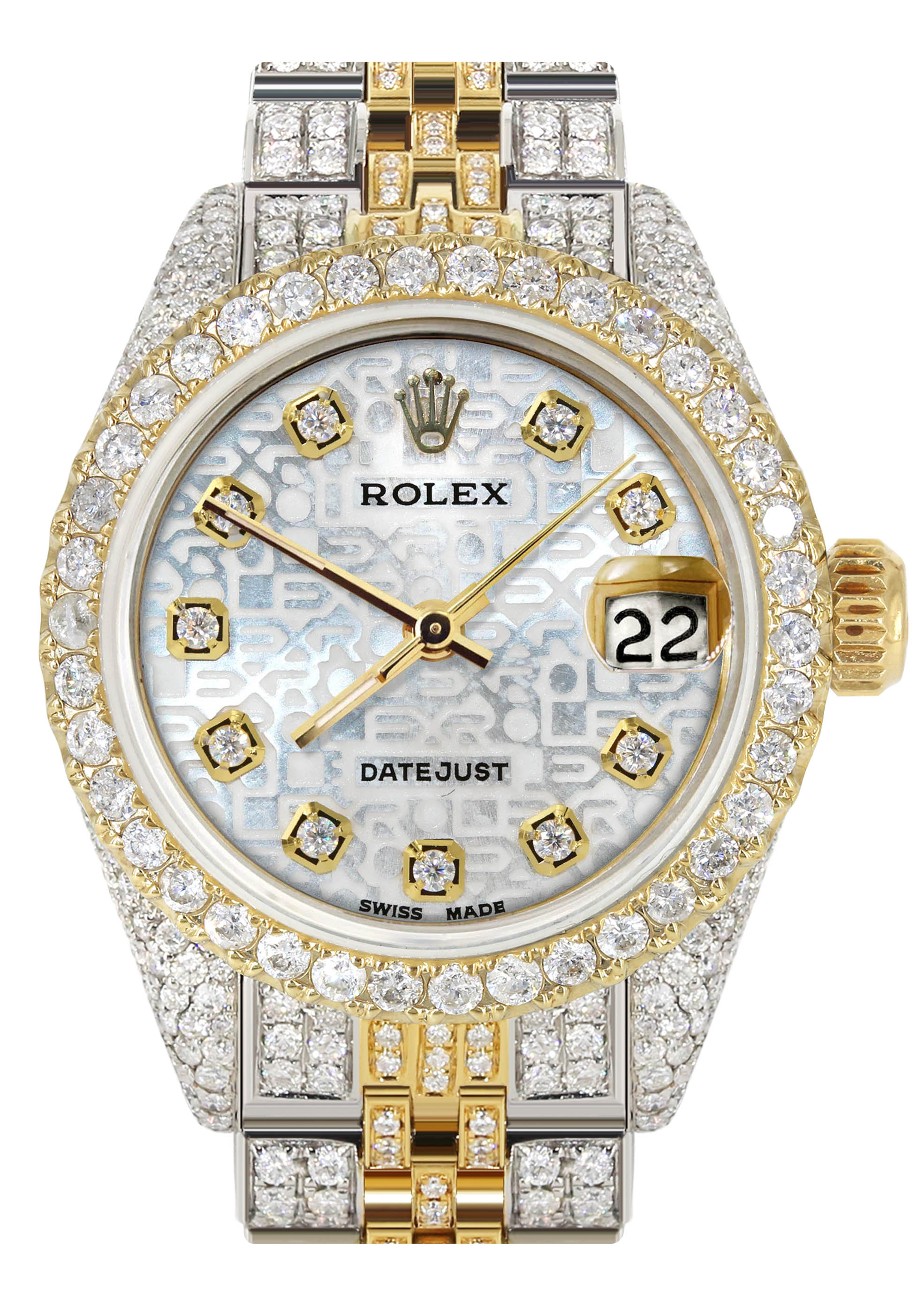 Reloj Rolex de Oro con Diamantes para Mujer 26Mm Esfera