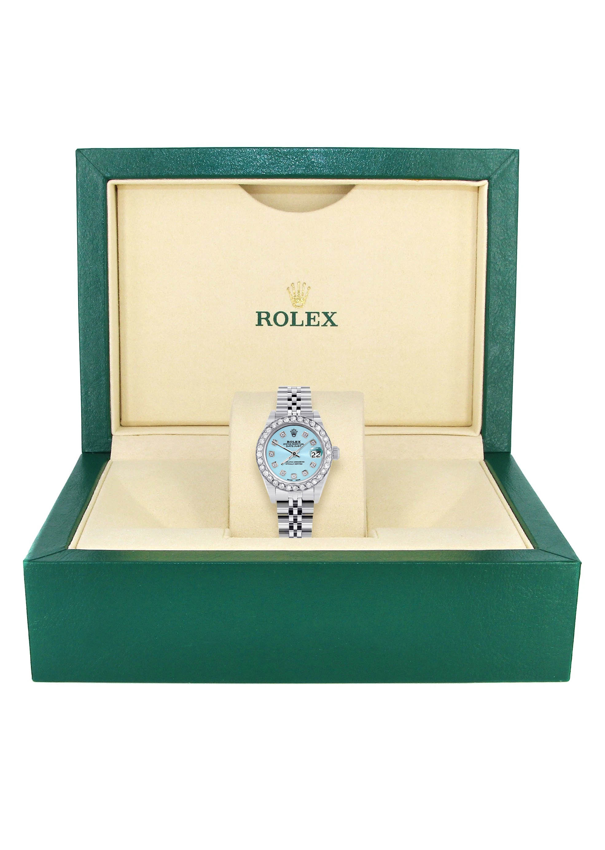 Women\'s Rolex 26mm 5CT Diamond Watch! Sale! Mint! With Rolex Box ROLEX LADY-DATEJUST 26mm MOTHER OF PEARL DIAL DIAMOND BEZEL  main image 2