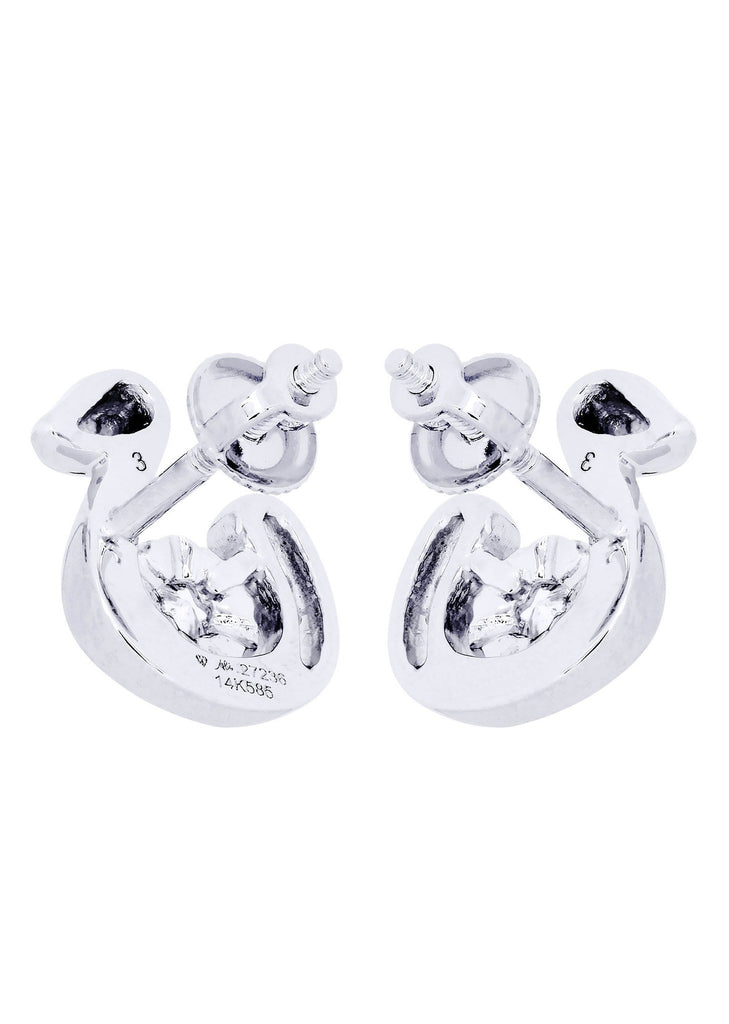 Swan Diamond Stud Earrings For Men | 14K White Gold | 0.28 Carats MEN'S EARRINGS FROST NYC 