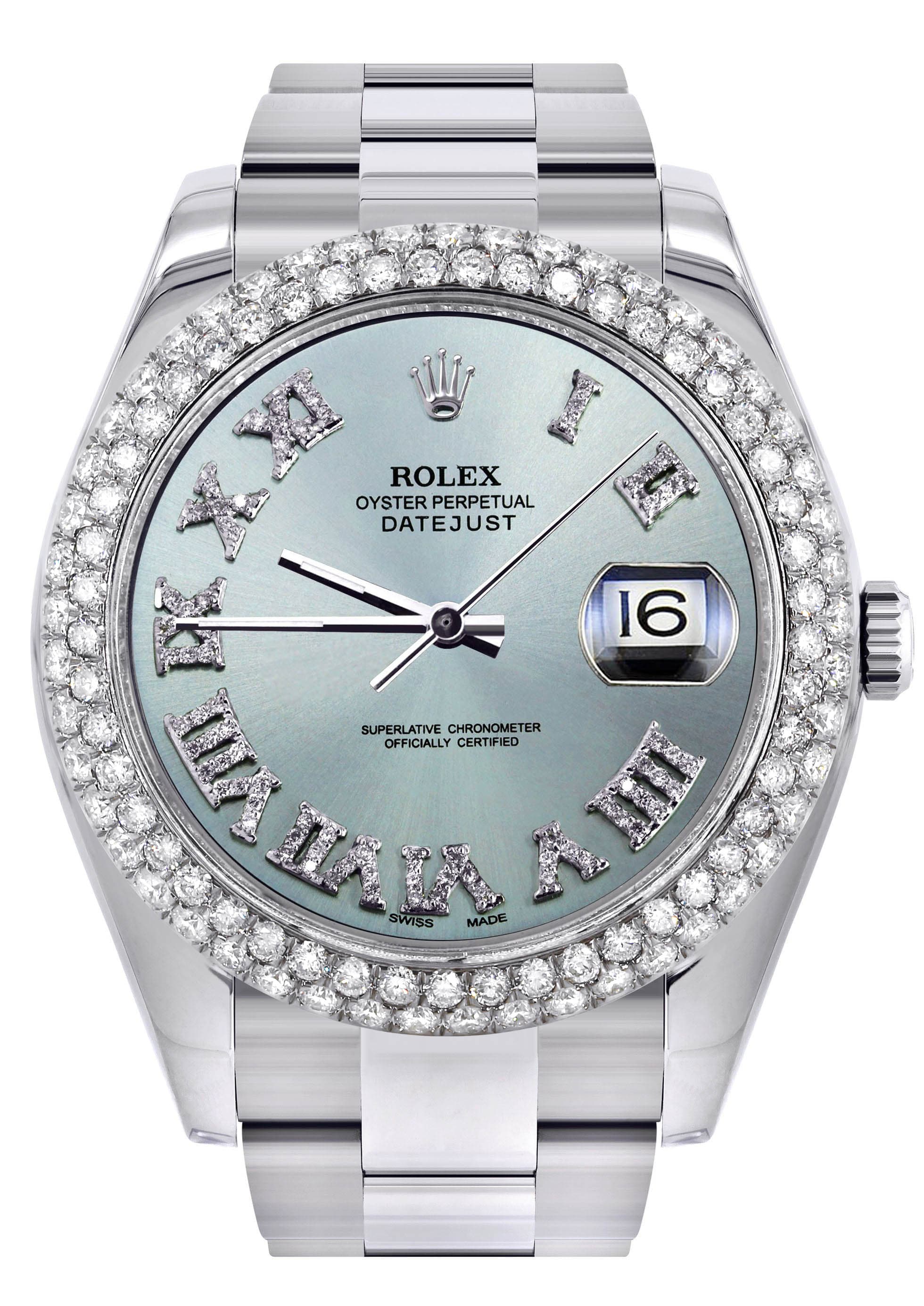 Oro Bianco Rolex Numeri Romani Verdi Orologio Rolex Datejust II 41