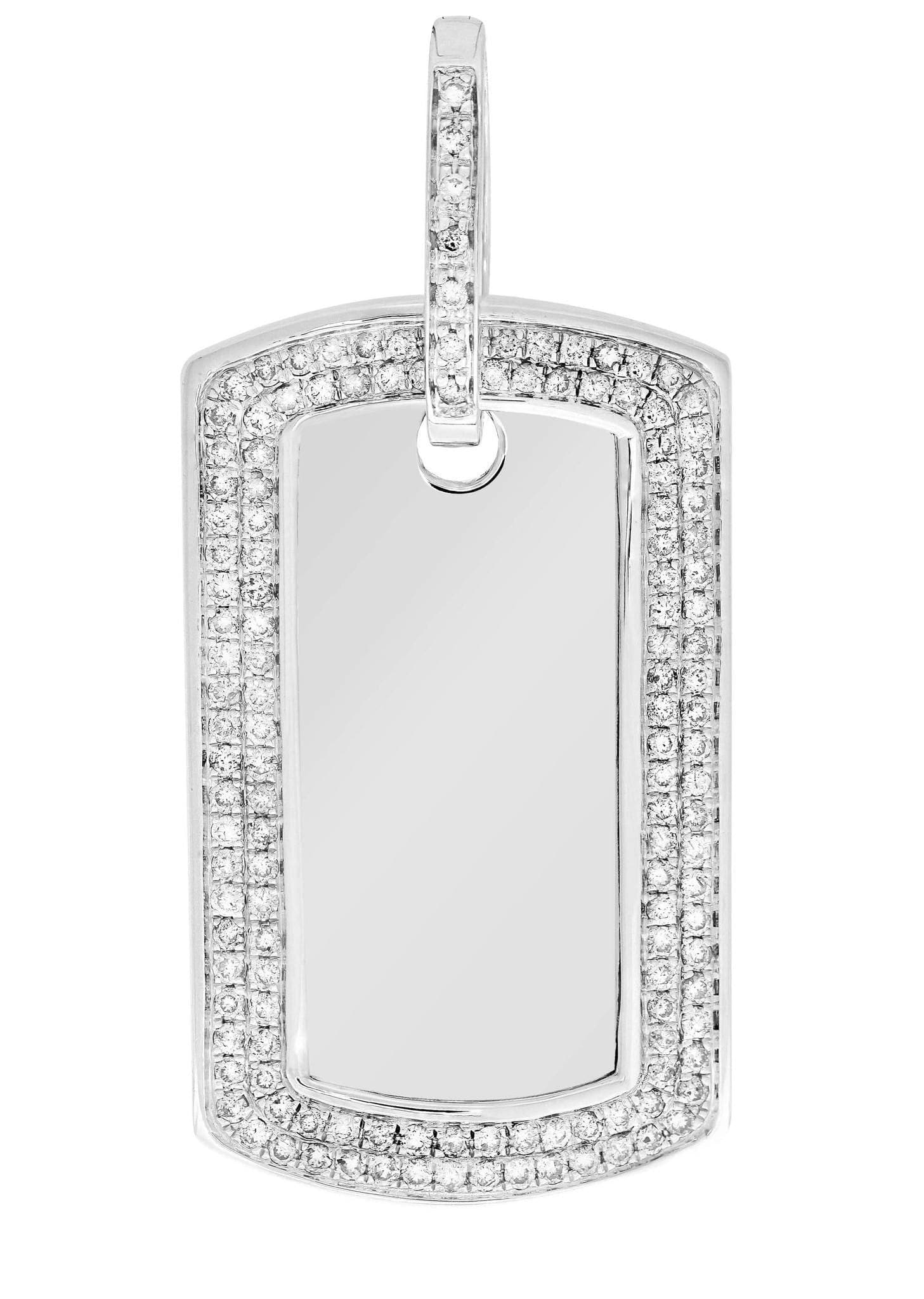 Diamond Dog Tag Pendant Grams Carats