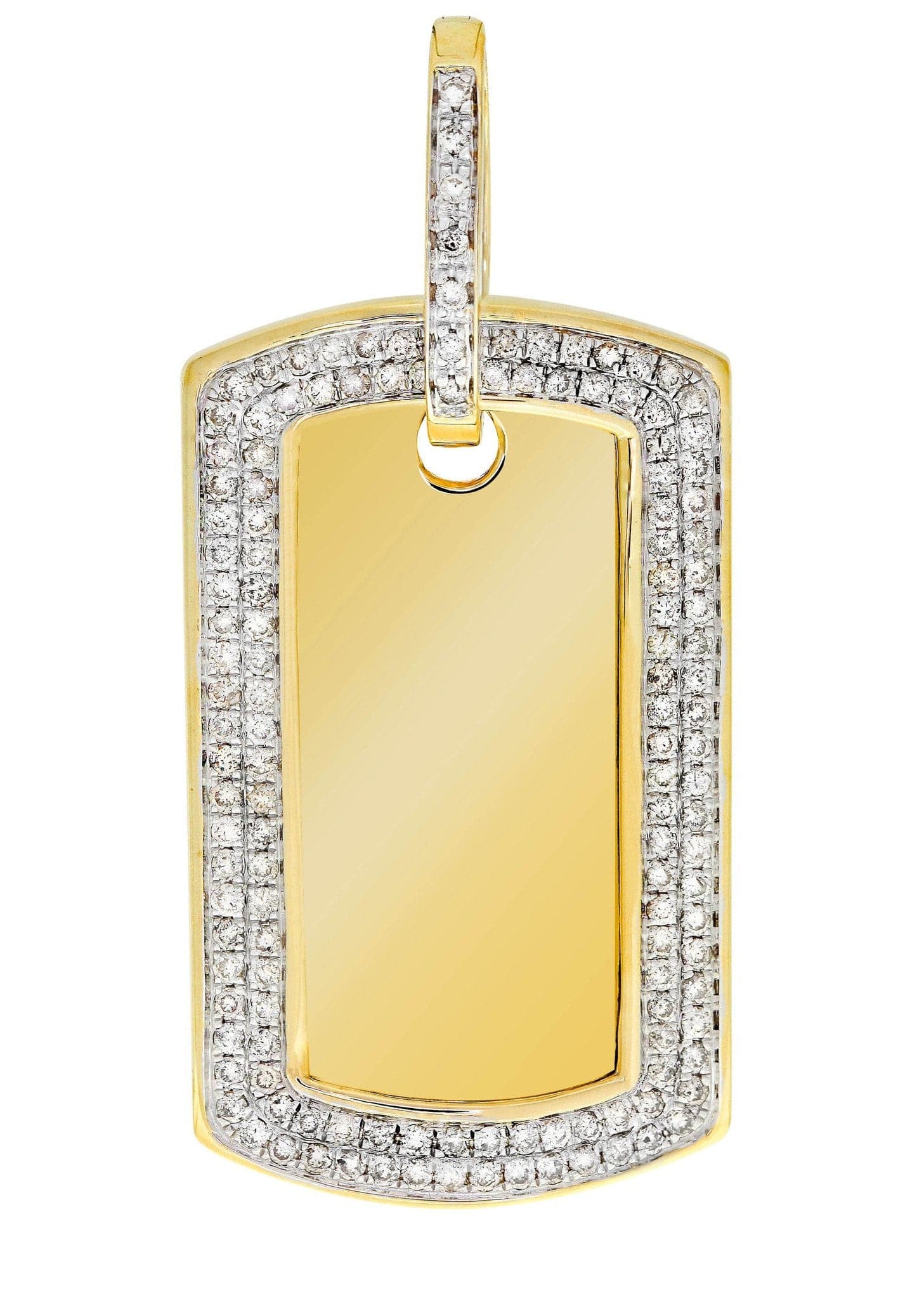 Diamond Dog Tag Pendant Grams Carats