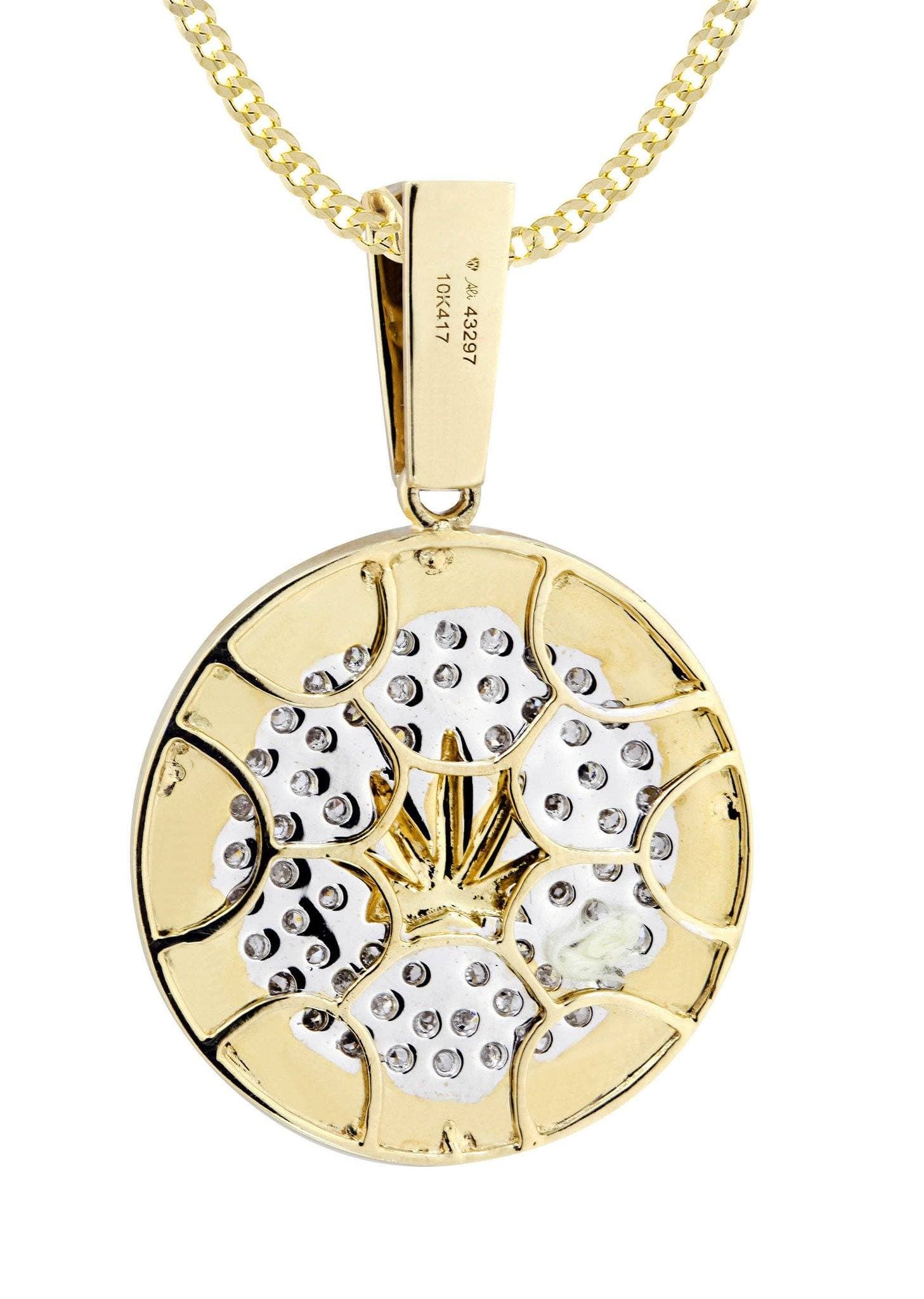 10K ゴールド 天然ダイヤモンド マリファナ 大麻 モチーフ ペンダント 10K ゴールド 天然ダイヤモンド マリファナ 大麻 モチーフ ペンダント