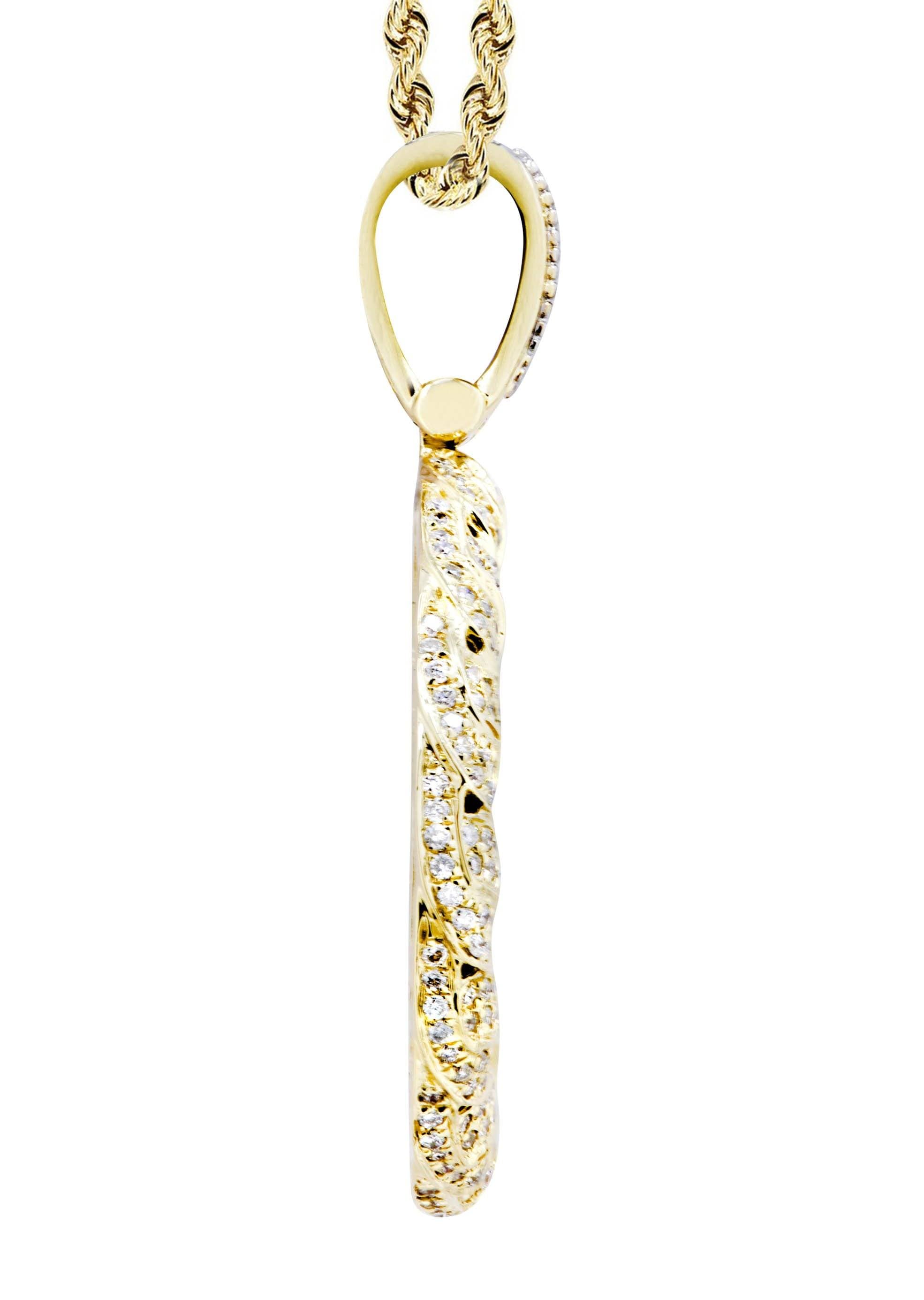 14K Yellow Gold Round Diamond Necklace | 2.1 Carats