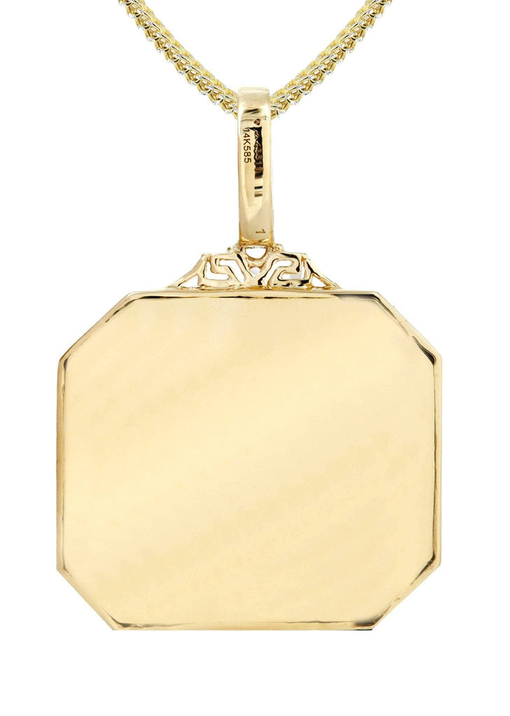 14K Yellow Gold Medusa Diamond Pendant & Franco Chain | 0.48 Carats Diamond Combo FROST NYC 