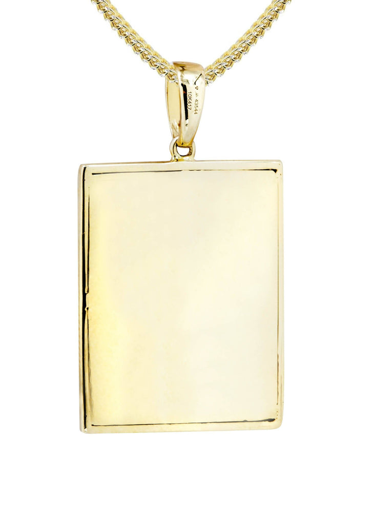 10K Yellow Gold Vault Pendant & Franco Chain | 0.59 Carats diamond combo FrostNYC 