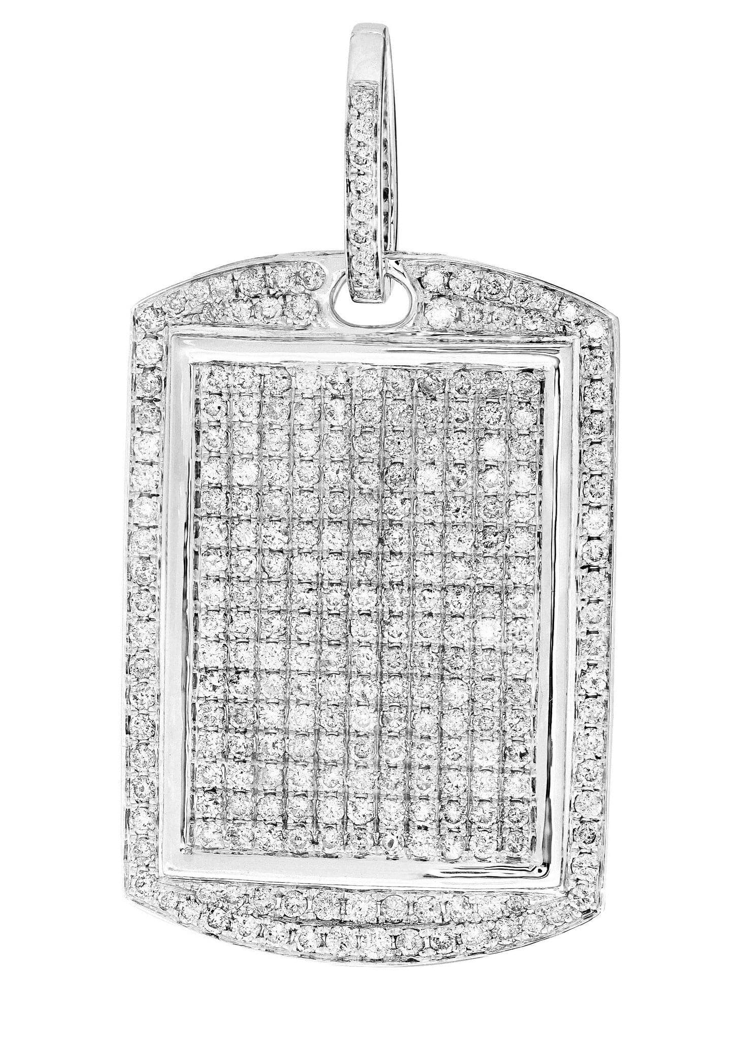 Diamond dog tag pendant online