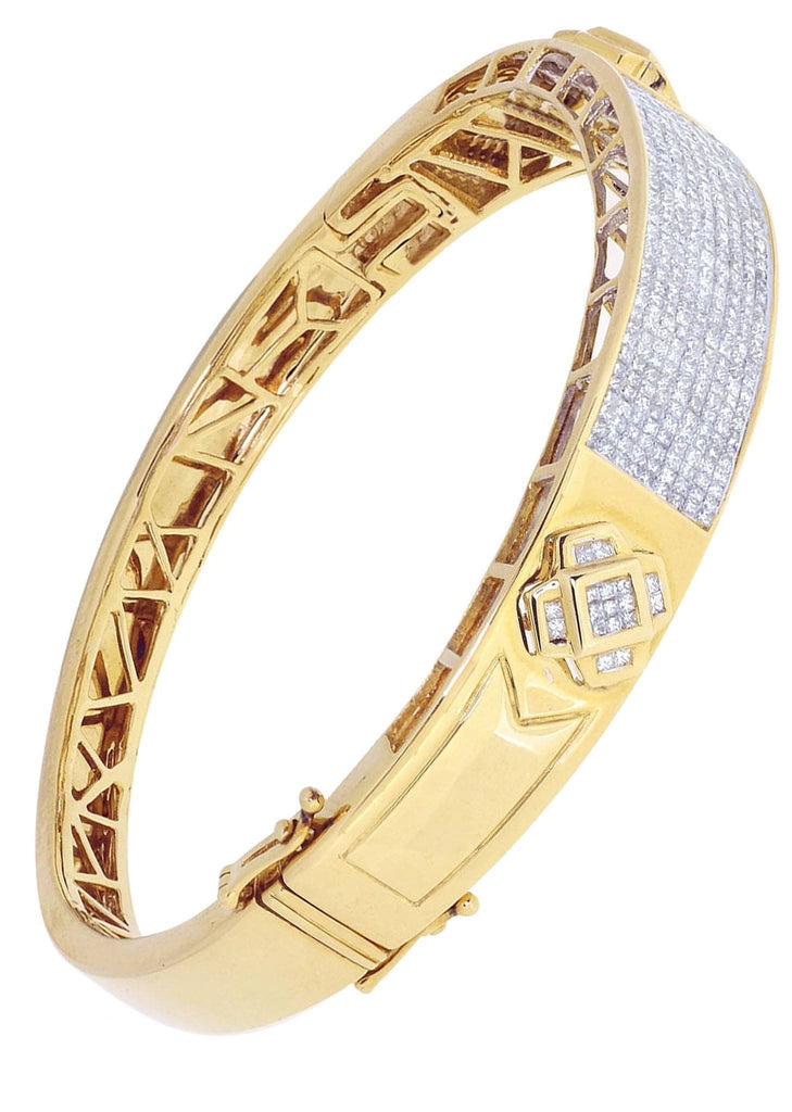 Mens Diamond Bracelet Yellow Gold| 3.71 Carats| 35.66 Grams Men’s Diamond Bracelets FROST NYC 