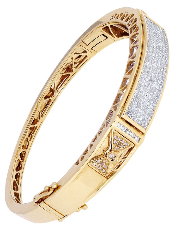 Mens Diamond Bracelet Yellow Gold| 2.68 Carats| 34.31 Grams Men’s Diamond Bracelets FROST NYC 