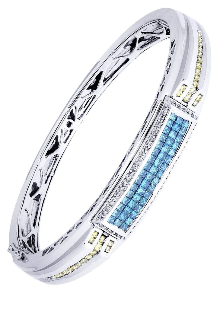 Cushion Cut Blue Topaz & Diamond Cuff Bracelet – Reis-Nichols Jewelers