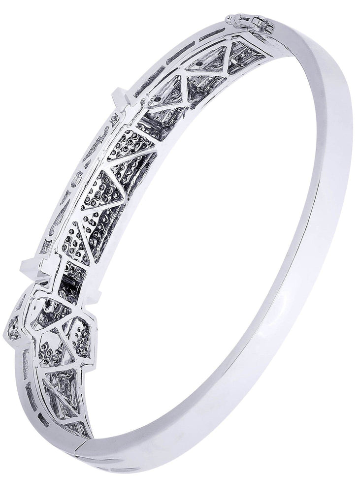 Mens Diamond Bangle White Gold 2.51 Carats 40.03 Grams FrostNYC