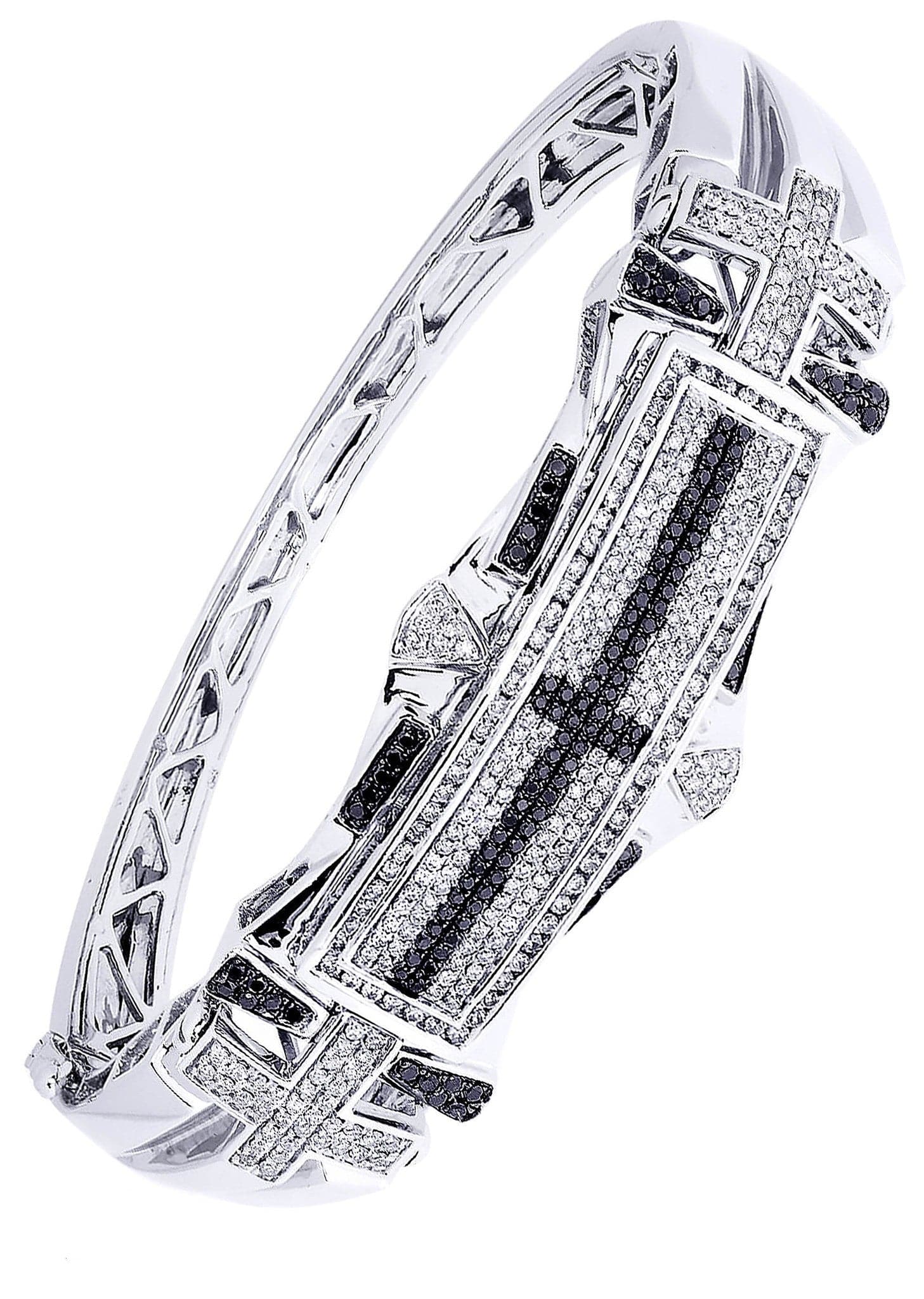 Mens Diamond Bangle White Gold| Carats| Grams