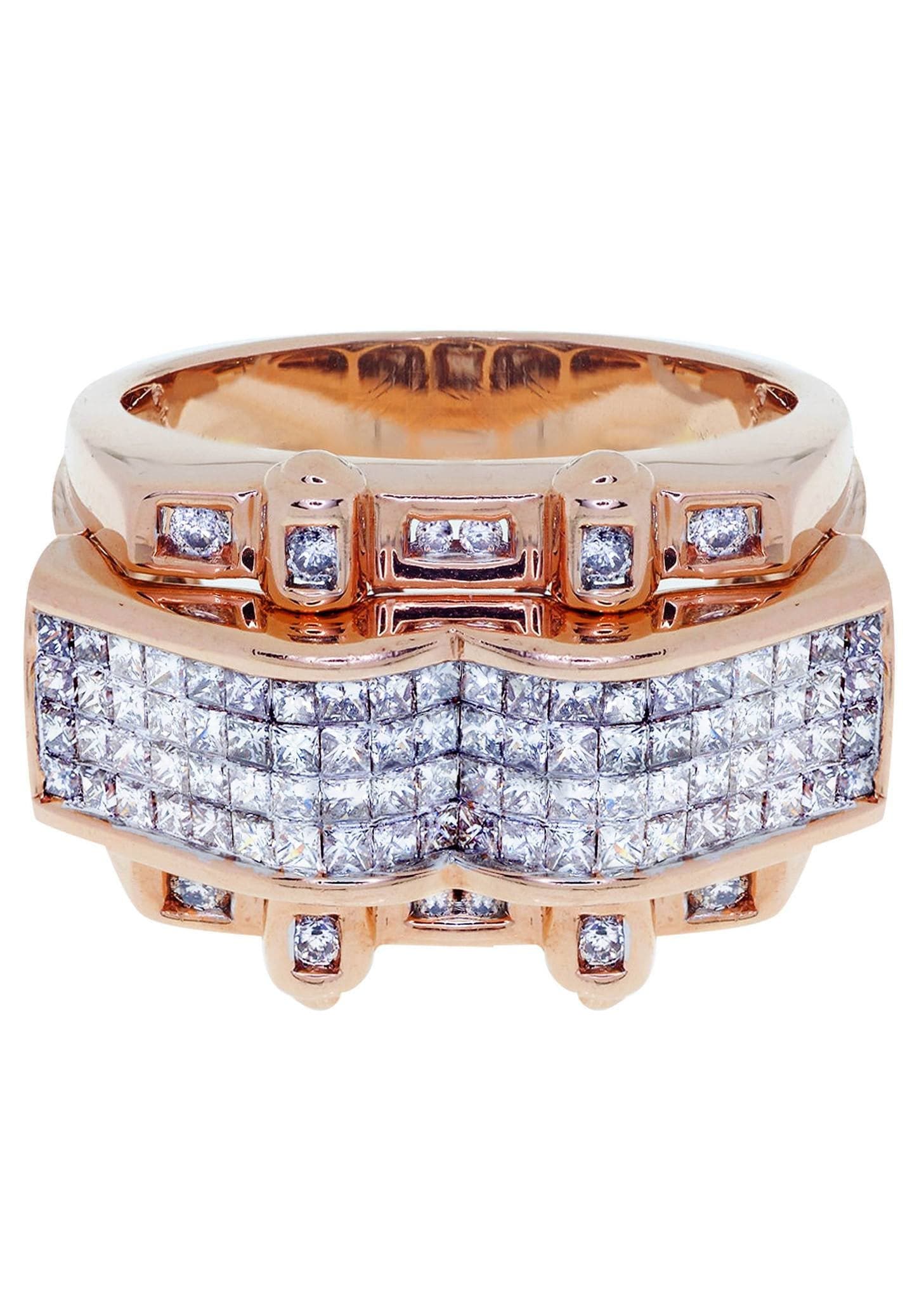 Rose Gold Mens Diamond Ring Pinky Diamond Ring| Carats