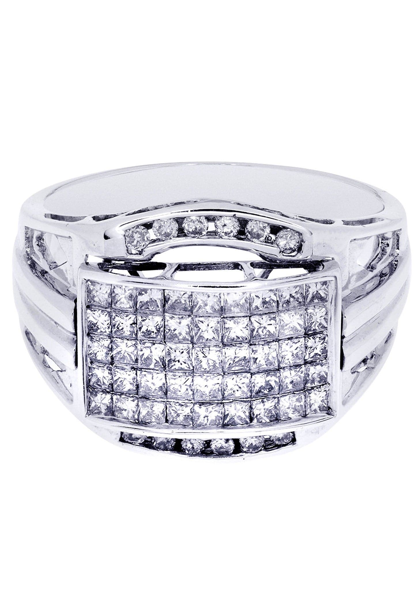mens white gold dress rings Men's Classic White Gold Ring main image 1