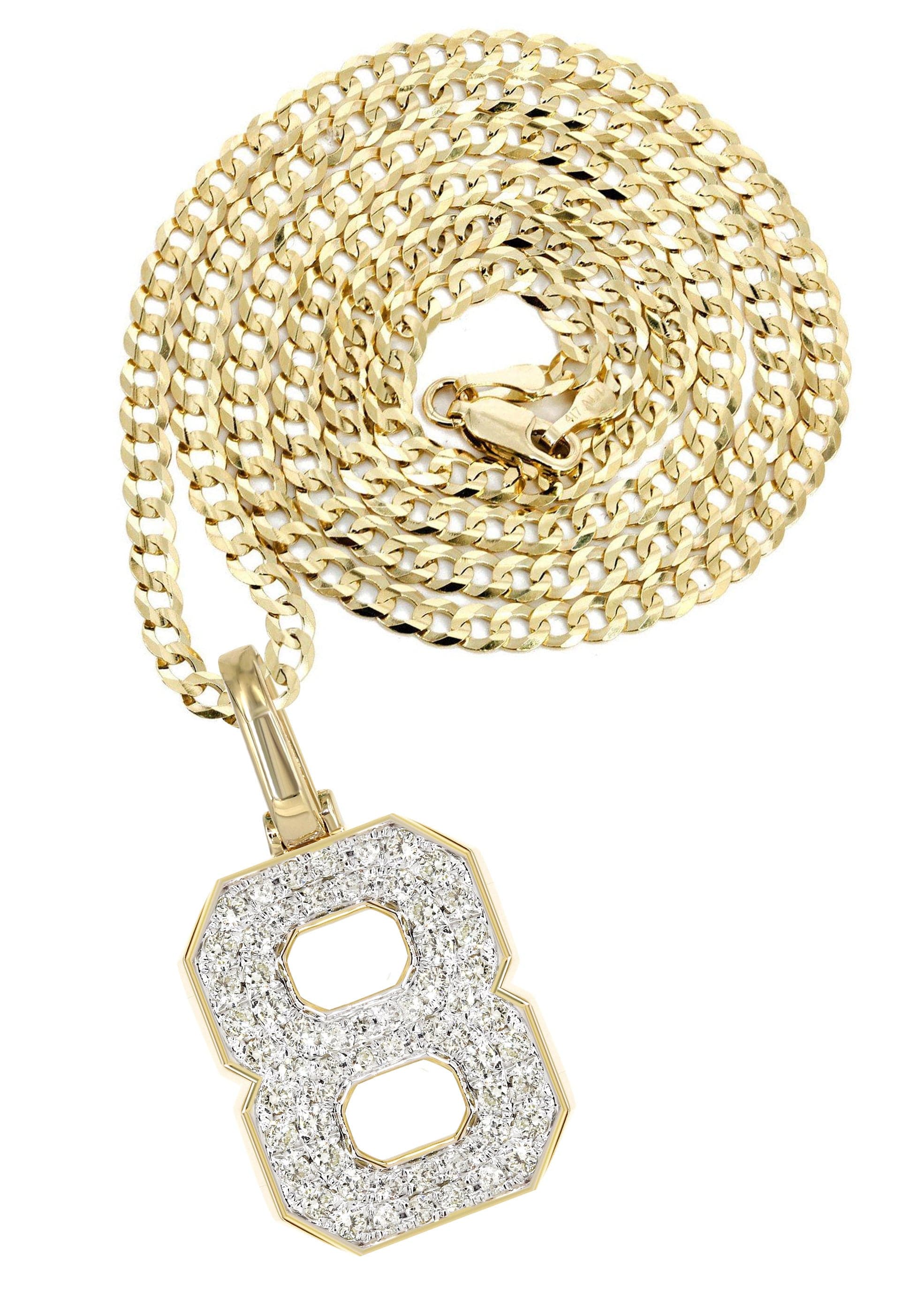 8 Diamond Pendant Necklace | 0.66 Carats