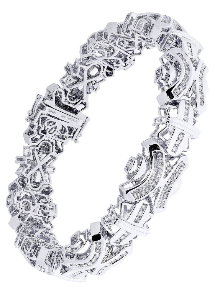 Mens Diamond Bracelet White Gold| 4.63 Carats| 52.72 Grams Men’s Diamond Bracelets FROST NYC 