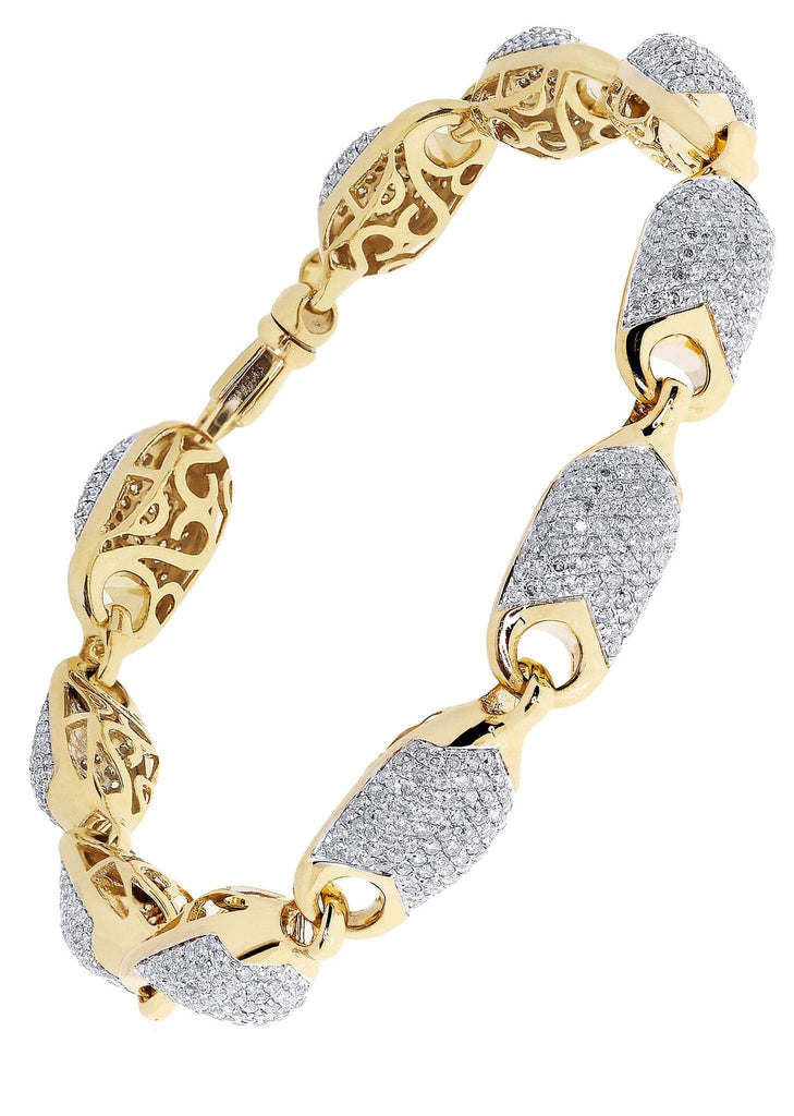 Mens Diamond Bracelet Yellow Gold| 5.58 Carats| 26.22 Grams Men’s Diamond Bracelets FROST NYC 