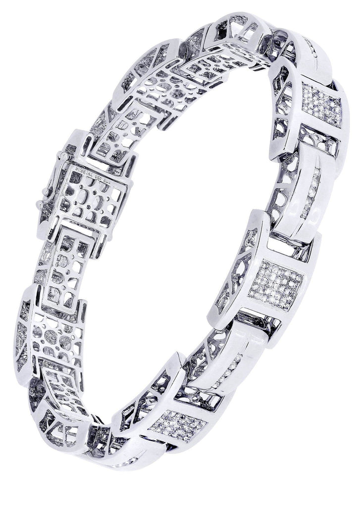 Mens Diamond Bracelet White Gold| 3.49 Carats| 41.59 Grams Men’s Diamond Bracelets FROST NYC 