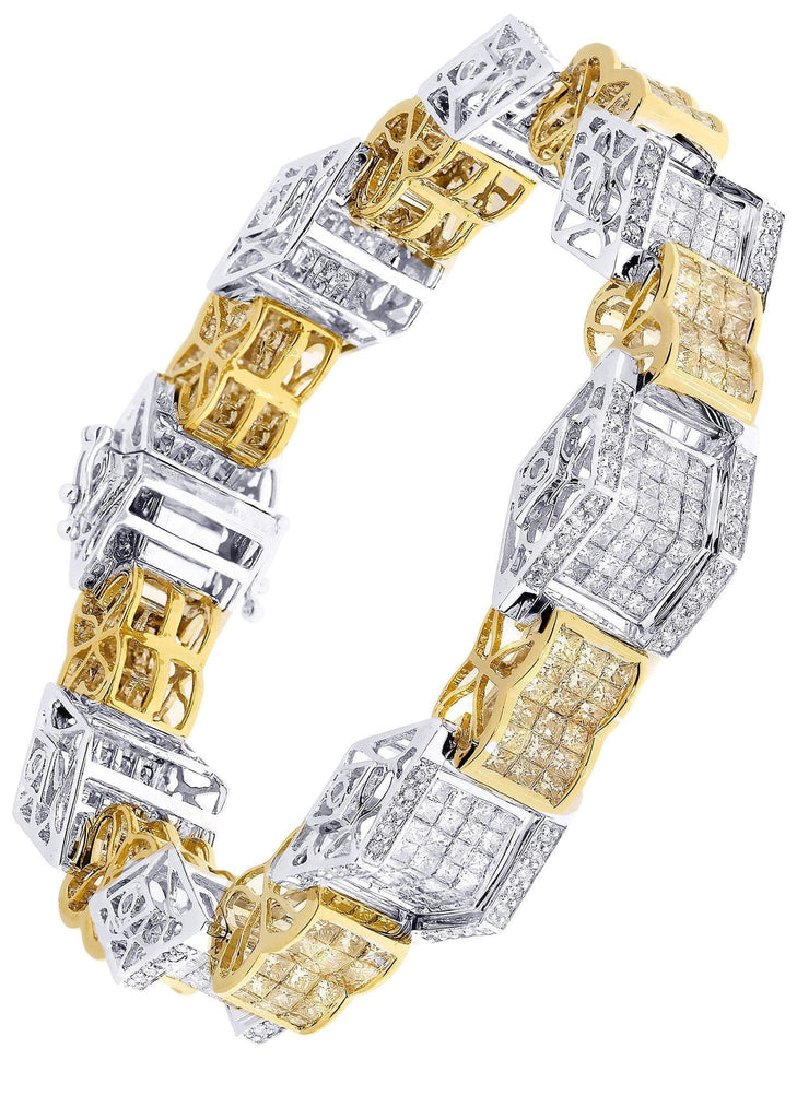 Mens Diamond Bracelet Yellow Gold| 13.65 Carats| 44.48 Grams Men’s Diamond Bracelets FROST NYC 