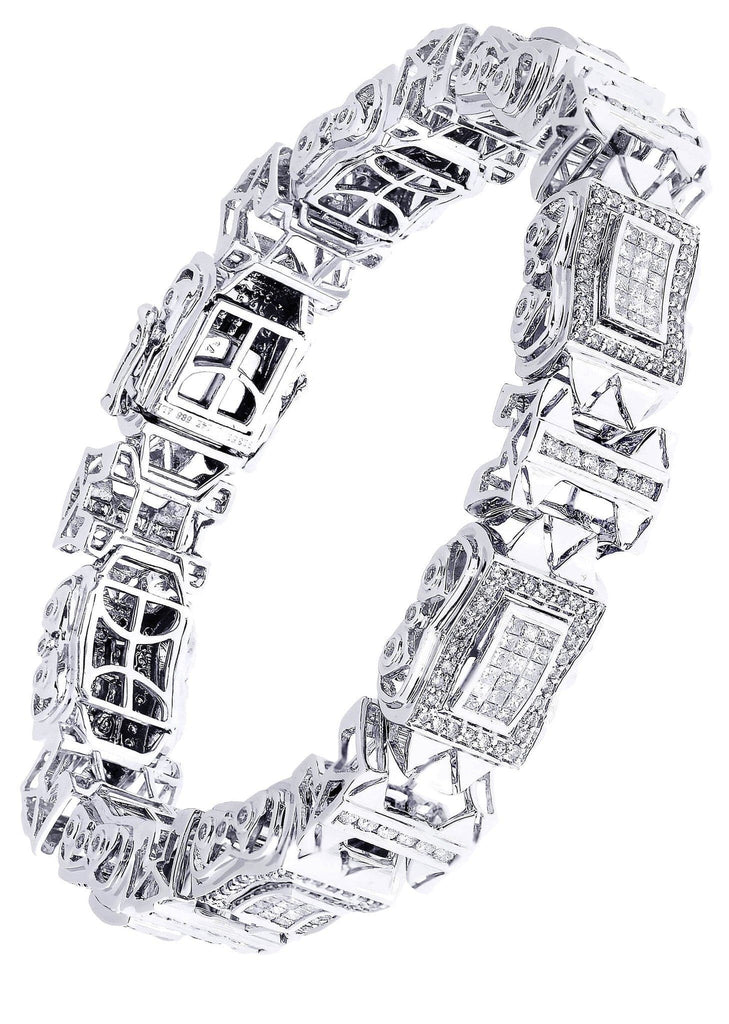 Mens Diamond Bracelet White Gold| 5.18 Carats| 56.08 Grams Men’s Diamond Bracelets FROST NYC 