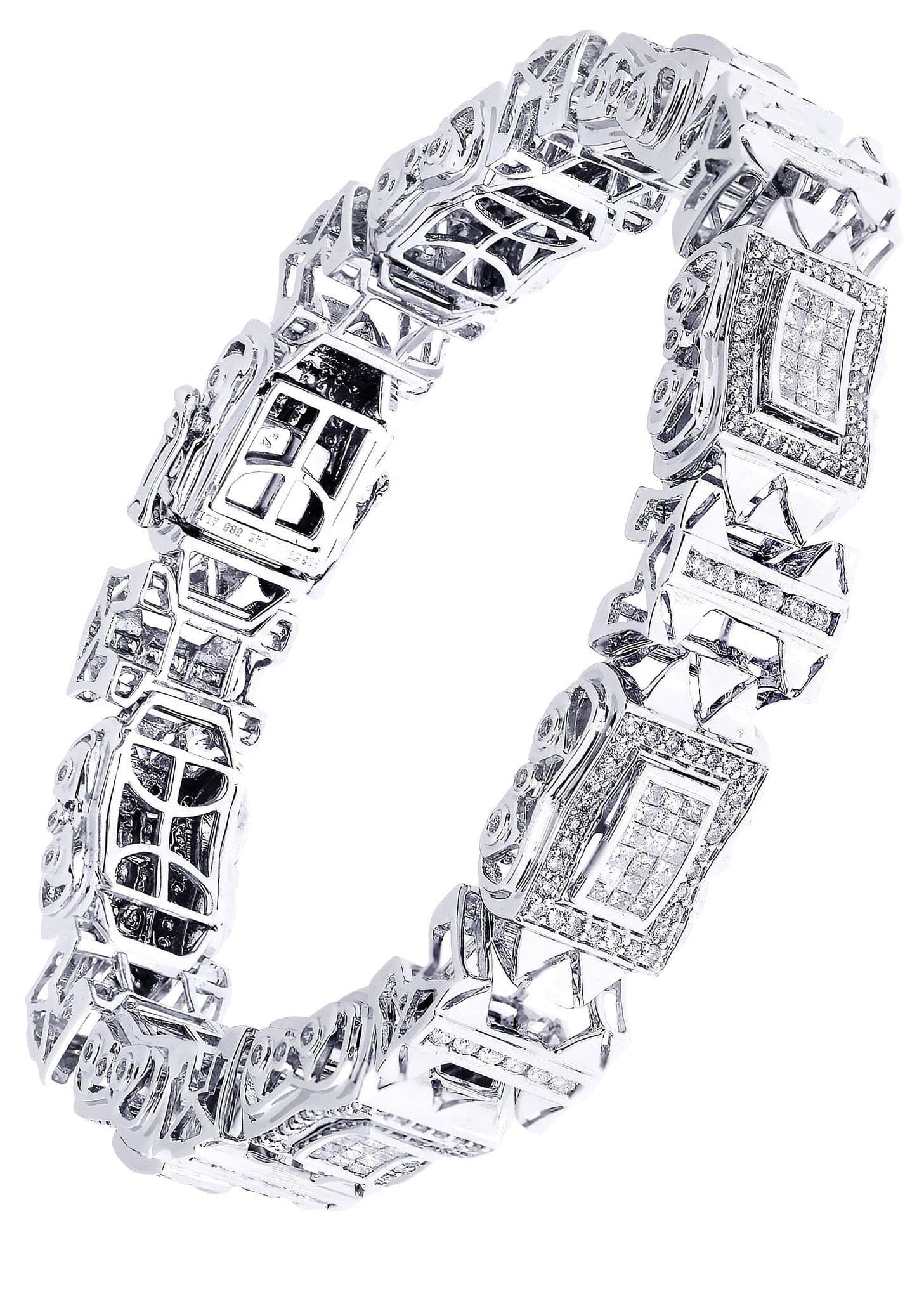 Men's Princess Cut Diamond Bracelet - OMI Jewelry