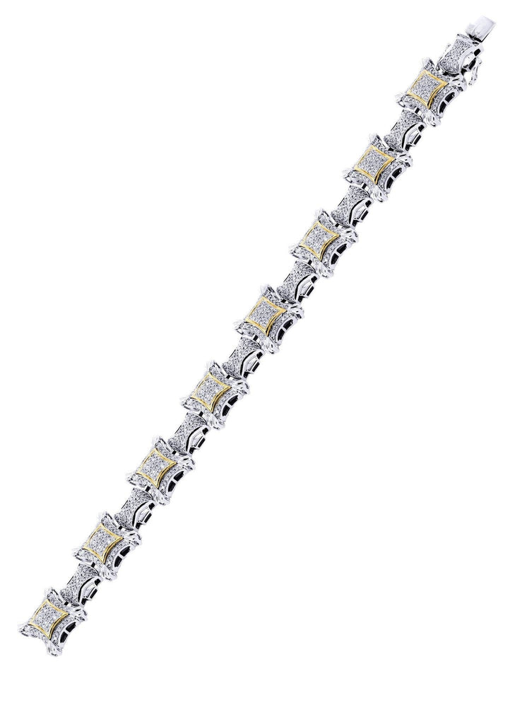 Mens Diamond Bracelet White Gold| Carats| Grams1
