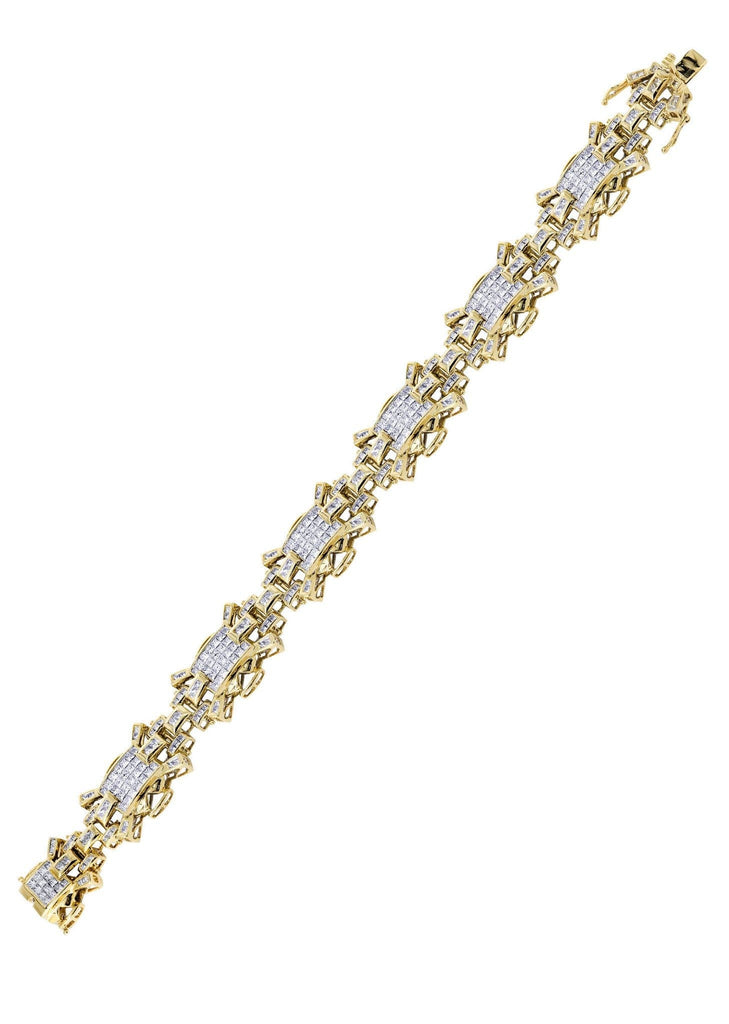Mens Diamond Bracelet Yellow Gold| 8.13 Carats| 47.62 Grams Men’s Diamond Bracelets FROST NYC 