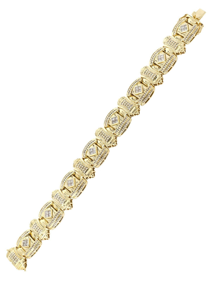 Mens Diamond Bracelet Yellow Gold| 3.31 Carats| 74.91 Grams Men’s Diamond Bracelets FROST NYC 