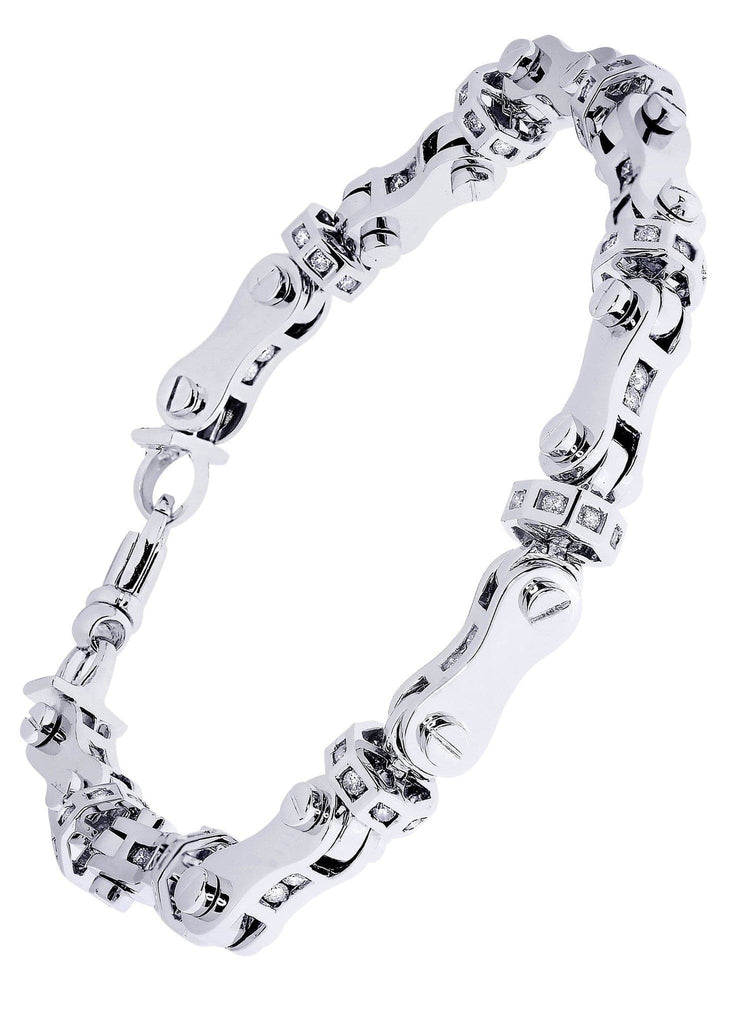 Mens Diamond Bracelet White Gold| 2.64 Carats| 48.7 Grams Men’s Diamond Bracelets FROST NYC 