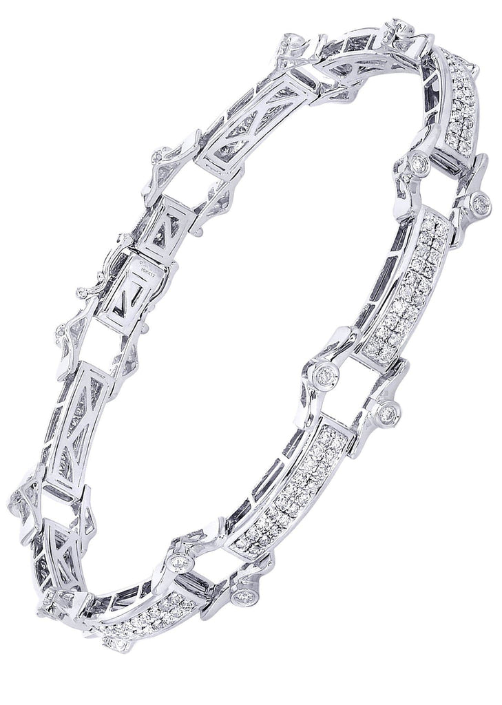 Men's white gold diamond bracelets online