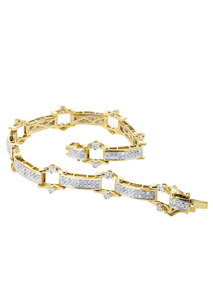 Mens Diamond Bracelet Yellow Gold| 2.29 Carats| 22.1 Grams Men’s Diamond Bracelets FROST NYC 