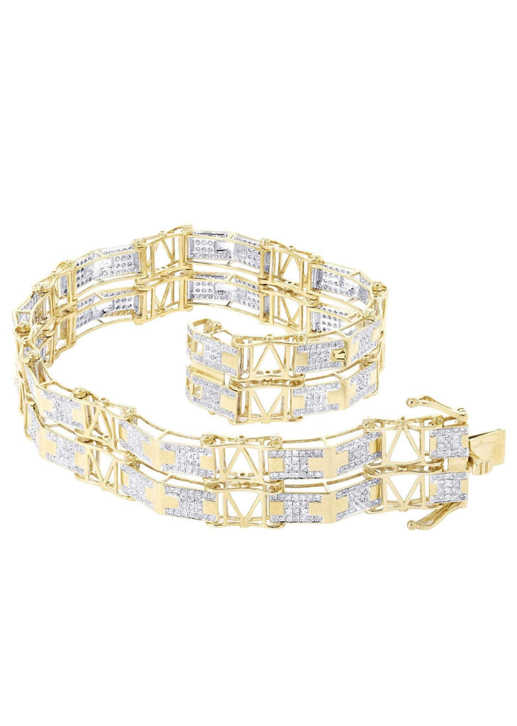 Mens Diamond Bracelet Yellow Gold| 2.73 Carats| 28.4 Grams Men’s Diamond Bracelets FROST NYC 