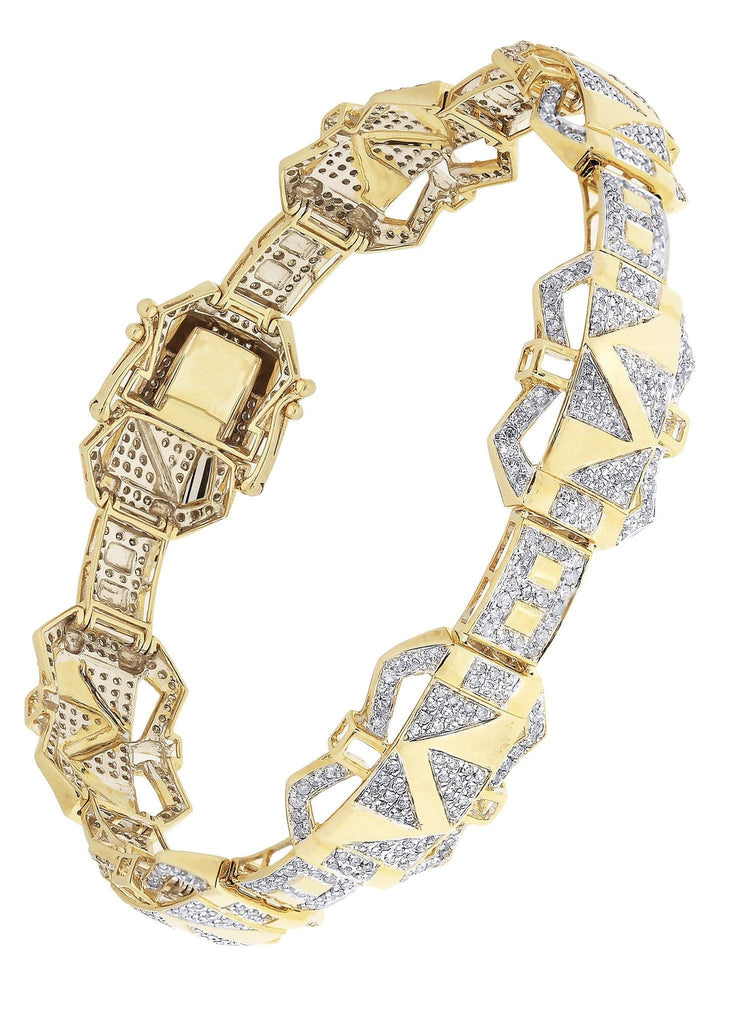 Mens Diamond Bracelet Yellow Gold| 3.72 Carats| 25.42 Grams Men’s Diamond Bracelets FROST NYC 