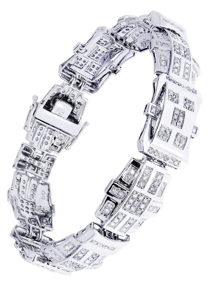 Mens Diamond Bracelet White Gold| 3.64 Carats| 31.39 Grams Men’s Diamond Bracelets FROST NYC 