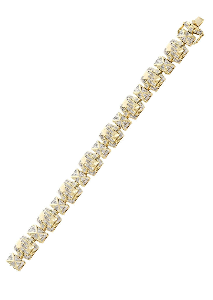 Mens Diamond Bracelet Yellow Gold| 3.16 Carats| 33.64 Grams Men’s Diamond Bracelets FROST NYC 