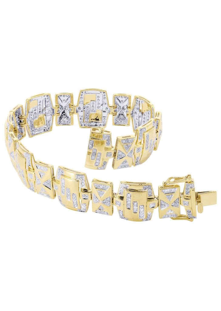 Mens Diamond Bracelet Yellow Gold| 3.16 Carats| 33.64 Grams Men’s Diamond Bracelets FROST NYC 