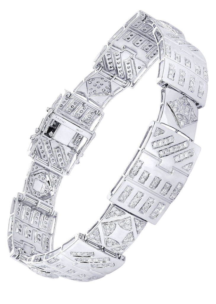 Mens Diamond Bracelet White Gold| 4.28 Carats| 32.37 Grams Men’s Diamond Bracelets FROST NYC 