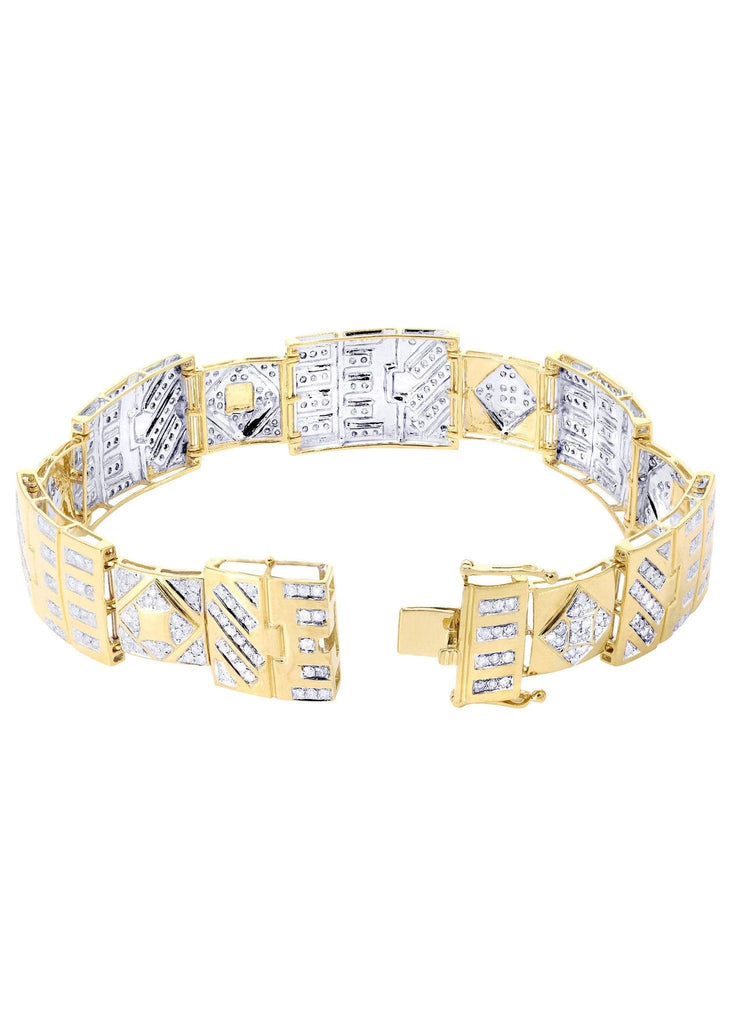 Mens Diamond Bracelet Yellow Gold| 4.2 Carats| 31.93 Grams Men’s Diamond Bracelets FROST NYC 
