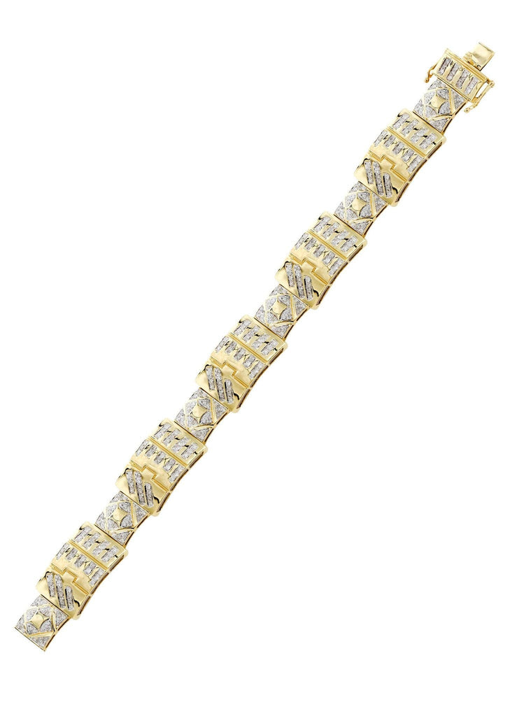 Mens Diamond Bracelet Yellow Gold| 4.2 Carats| 31.93 Grams Men’s Diamond Bracelets FROST NYC 