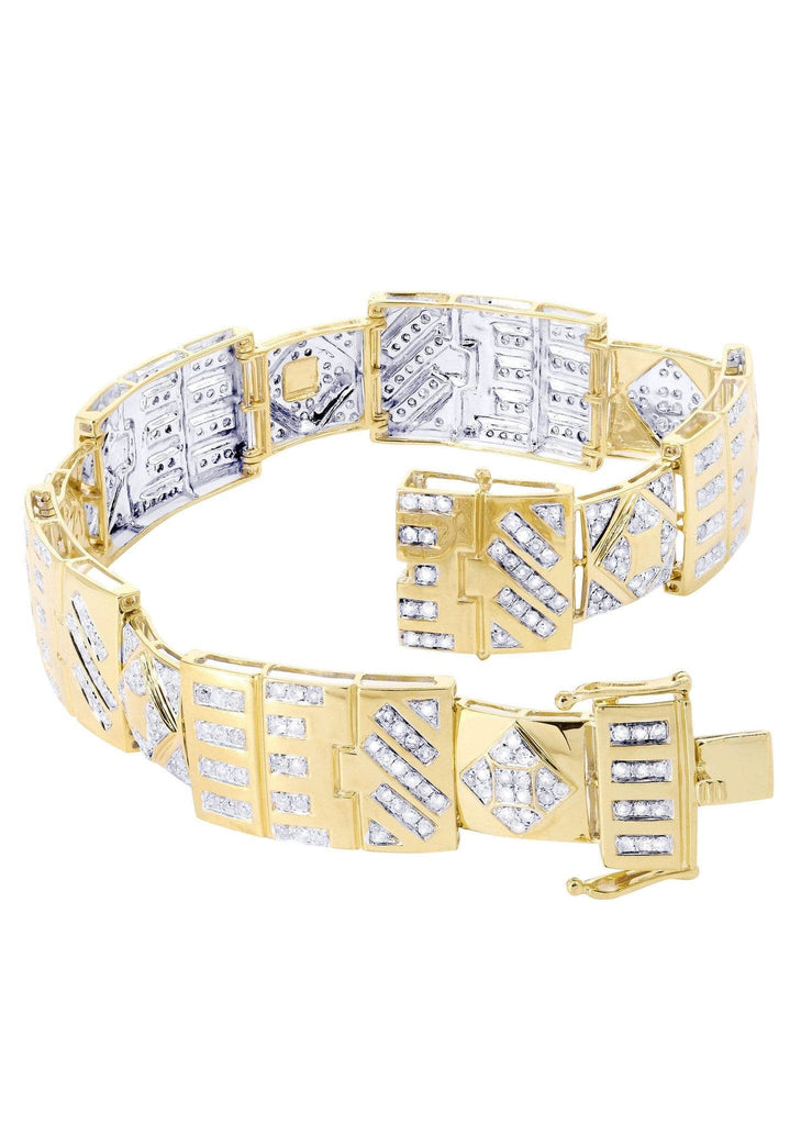 Mens Diamond Bracelet Yellow Gold| 4.2 Carats| 31.93 Grams Men’s Diamond Bracelets FROST NYC 