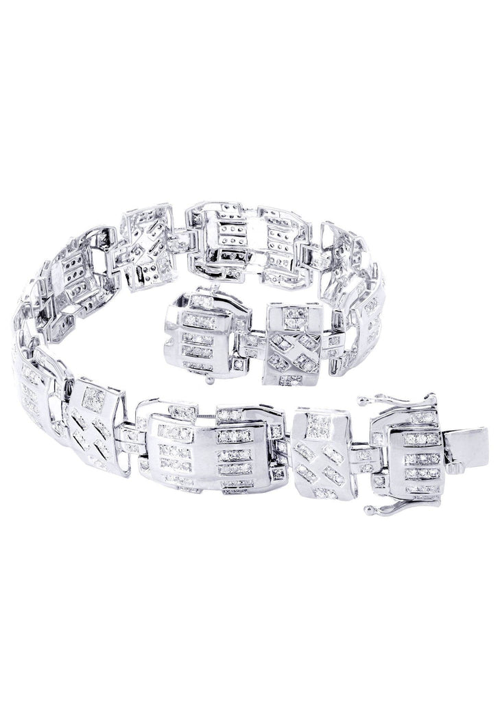 Mens Diamond Bracelet White Gold| 3.49 Carats| 33.95 Grams Men’s Diamond Bracelets FROST NYC 